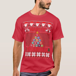 T-shirt Billard de Noël de la piscine amusante Billard lai