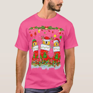T-shirt Billard Drôle Dans Les Chaussettes De Noël Éclaira