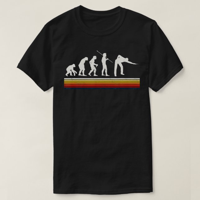 T-shirt Billard Joueur Évolution Pool Table Snooker Pyra (Design devant)