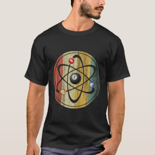 T-shirt Billard Salle de billard Sport Atom Science Ret Vi