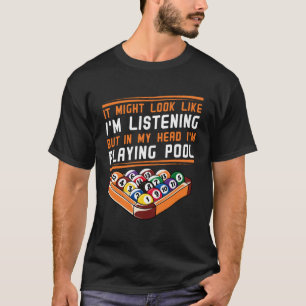 T-shirt Billard Snooker Pool Joueur Sport Competit