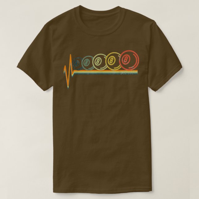 T-shirt Billards Pool Huit 8 Cadeaux De Coeur (Design devant)