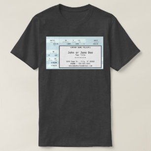 T-shirt billet de concert bleu