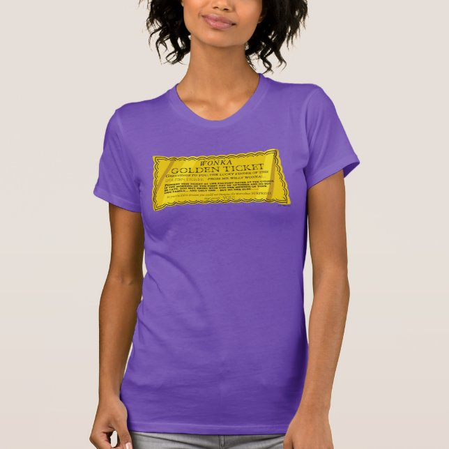 T-shirt Billet d'or Willy Wonka (Devant)