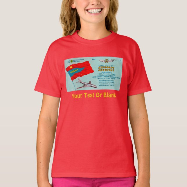 T-shirt Billet passager Aeroflot (Devant)