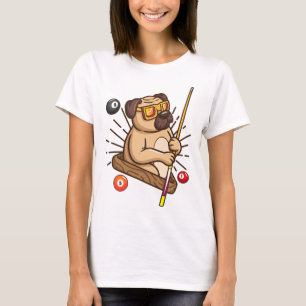 T-shirt Billiard Carlin Chien Hustler Pool Girls Snooker C