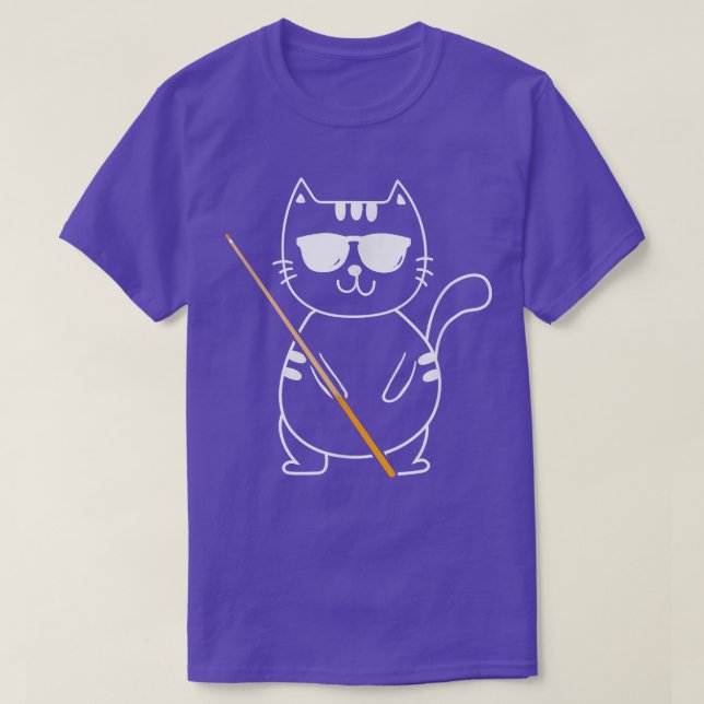 T-shirt Billiard Chat Billiard Joueur Billard 8Ball Pool S (Design devant)