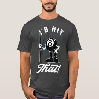 T-shirt Billiard Cue Sports Funny 8Ball toon Pool