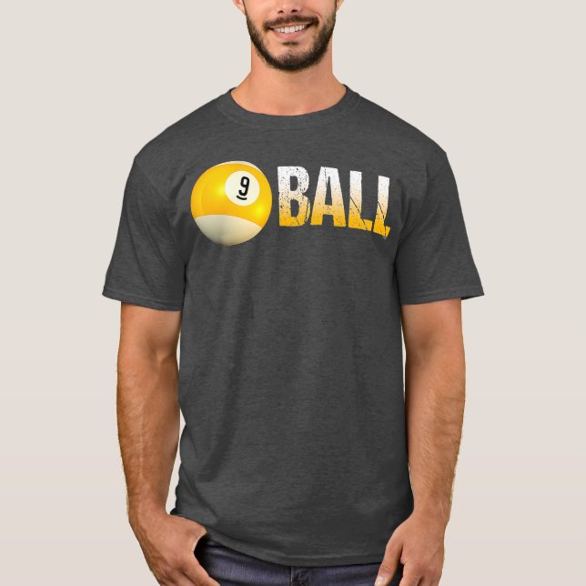 T-shirt Billiard Pool Ball 9Ball pour l'équipe et les ligu (Devant)