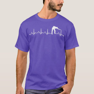 T-shirt Billiard Pool Heartbeat EKG Billiard Player Pulse