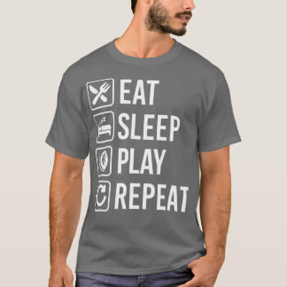 T-shirt Billiard Snooker PoolMangez le sommeil Répéter