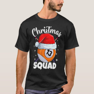 T-shirt Billiards 13 Ball Christmas Squad Balls Billes Bil