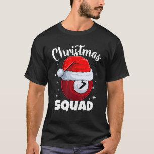 T-shirt Billiards 7 Ball Christmas Squad Balls Billard Bil