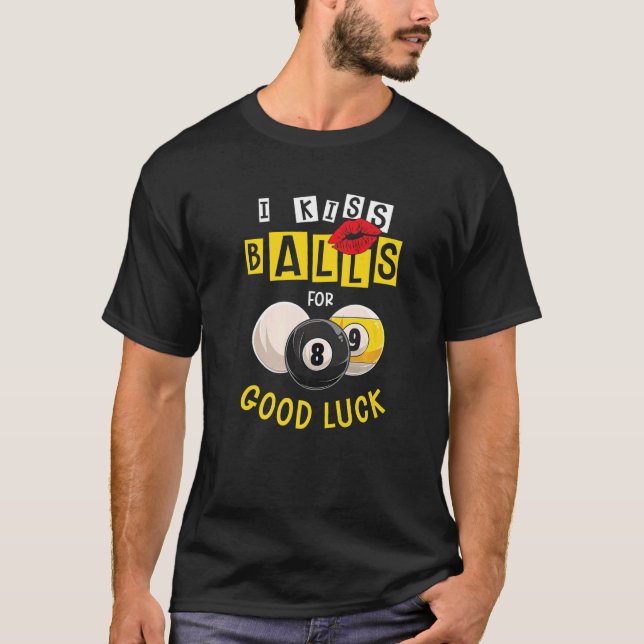 T-shirt Billiards Pool 8 Ball Snooker Female Billiard Play (Devant)