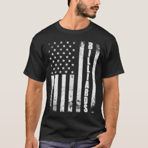 T-shirt Billiards Snooker American Flag Jeux américains Sp