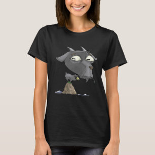 T-shirt Billy Chèvre Sur Un Sommet De Montagne