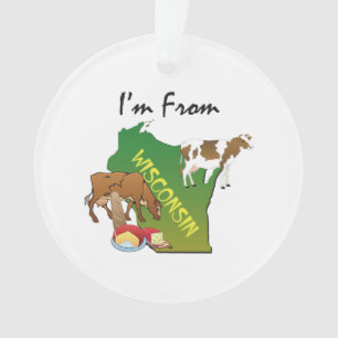 T-SHIRT bin ich von Wisconsin Ornament