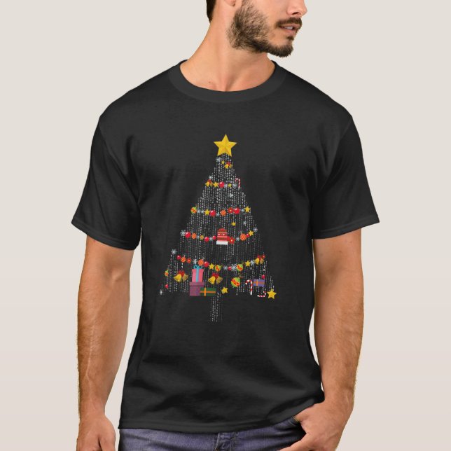 T-shirt Binary Coding Computer Programmer Christmas Tree X (Devant)