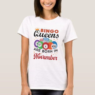T-shirt Bingo Anniversaire Femmes Novembre