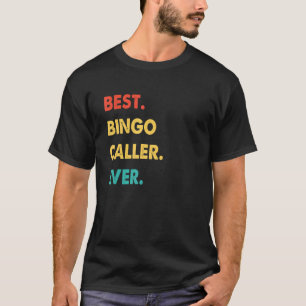 T-shirt Bingo Caller Profession Rétro Meilleur Bingo Calle