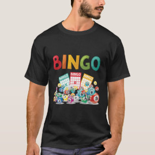 T-shirt Bingo Cartes de Bingo Laisser des jeux chanceux