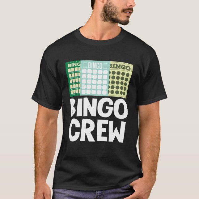 T-shirt Bingo Crew Bingo Card Game Gambling Luck Bingo Bal (Devant)