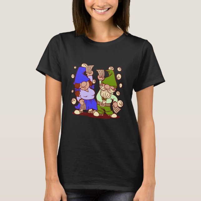 T-shirt bingo gnomes playing (Devant)