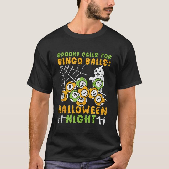 T-shirt Bingo Halloween Tri Ou Traiter Bingo Joueur Bingo (Devant)
