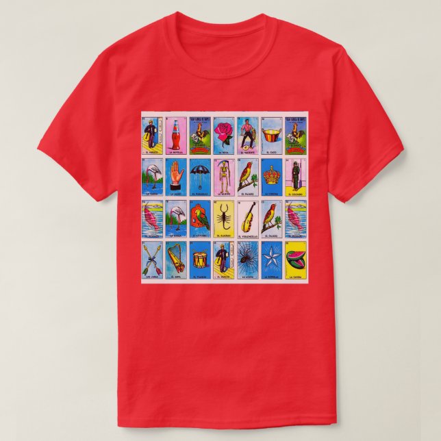 T-shirt Bingo mexicain de loterie (Design devant)