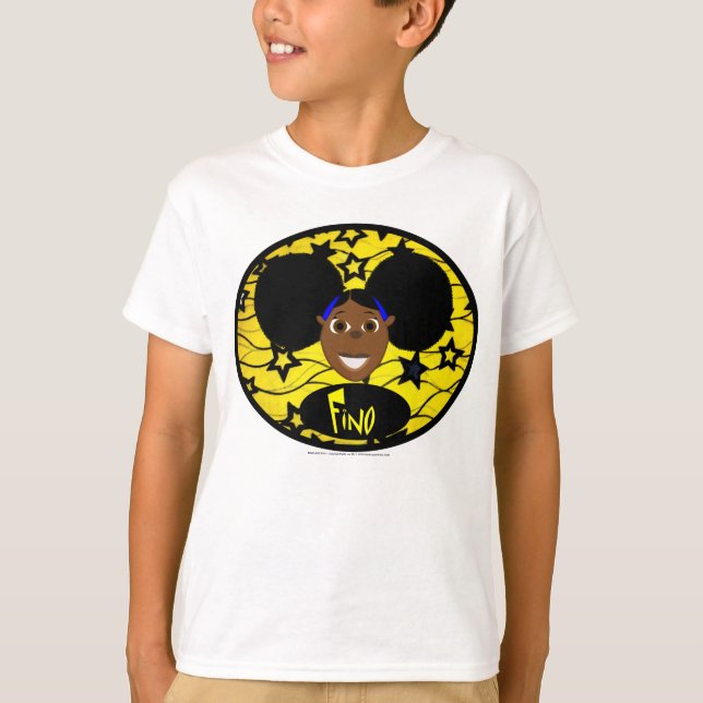 T-shirt Bino et Fino - jaune d'Afrique occidentale de Fino (Devant)