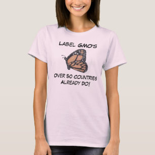 T-shirt bio d'OGM étiquette - USA