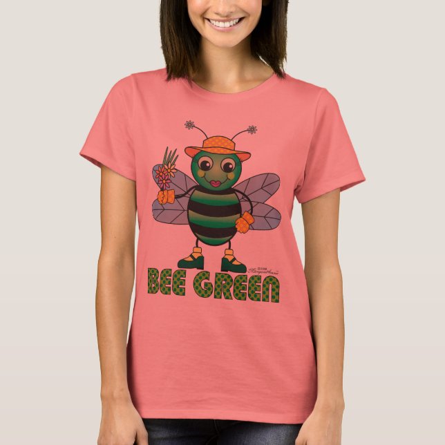 T-shirt bio vert BEE (Devant)