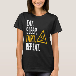 T-shirt Biodanger Manger Sleep Fart Répéter Toxique