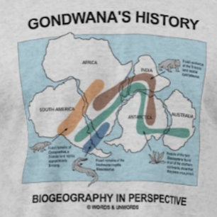 T-shirt Biogéographie de l'histoire de Gondwana dans la