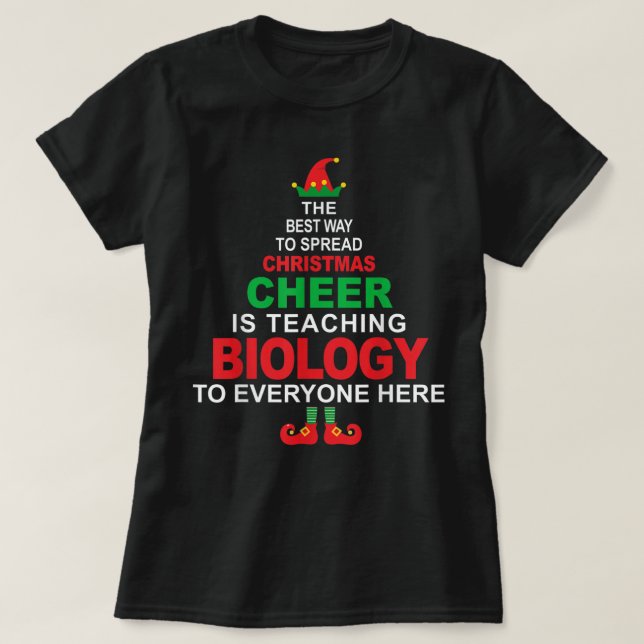 T-shirt Biologie Enseignant Noël - Felfe Noël (Design devant)
