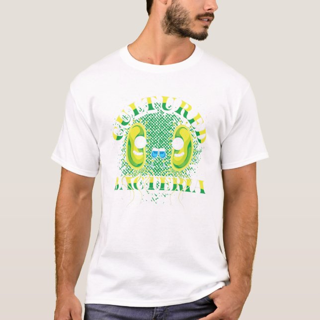 T-shirt Biologie Microbiologiste Boire Vin Culturé Bact (Devant)