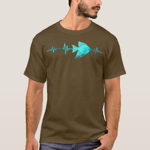 T-shirt Biologie Pêcheur Heartbeat Pêche Poisson