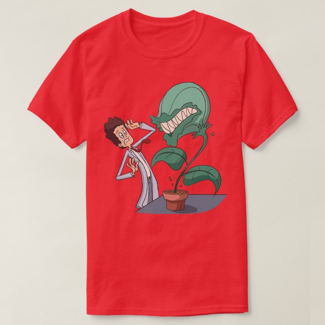 T-shirt biologiste avec plante carnivore (Design devant)