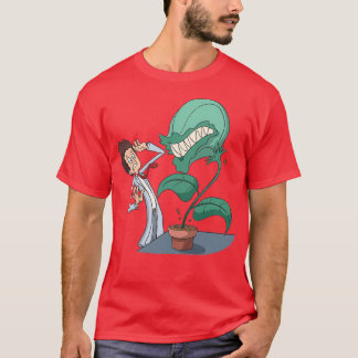 T-shirt biologiste avec plante carnivore