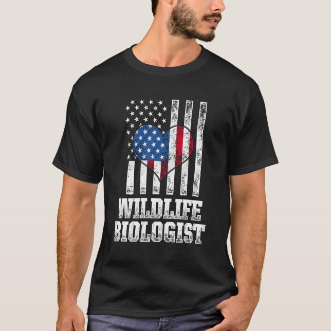 T-shirt Biologiste de la faune Diplômé en biologie (Devant)