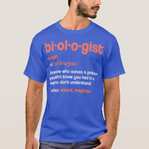 T-shirt Biologiste Définition Noun Cadeau Drôle Biologiste