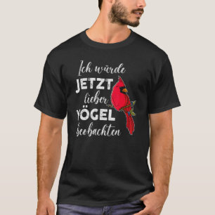 T-shirt Biologiste des oiseaux cardinaux rouges Songbird G