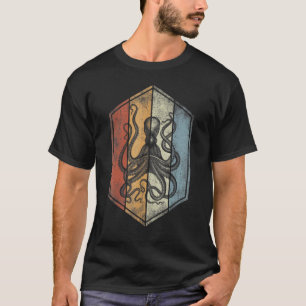 T-shirt Biologiste marin de style Vintage rétro Octopus