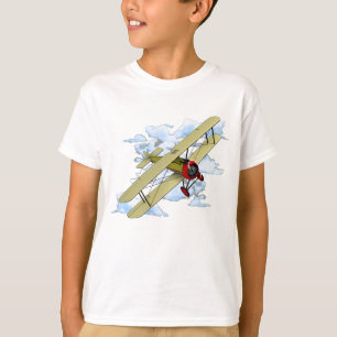 T-shirt Biplane d'aviation classique
