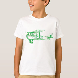 T-shirt Biplane vintage - Vert d'herbe