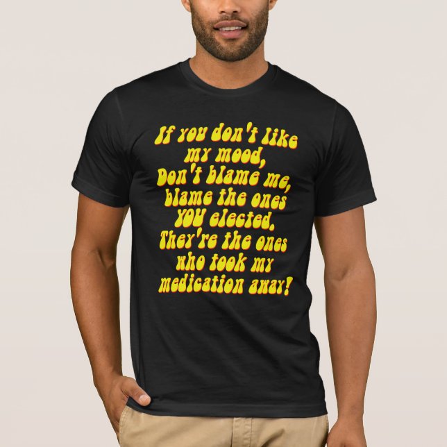 T-shirt bipolaire de médecine de dépression de (Devant)