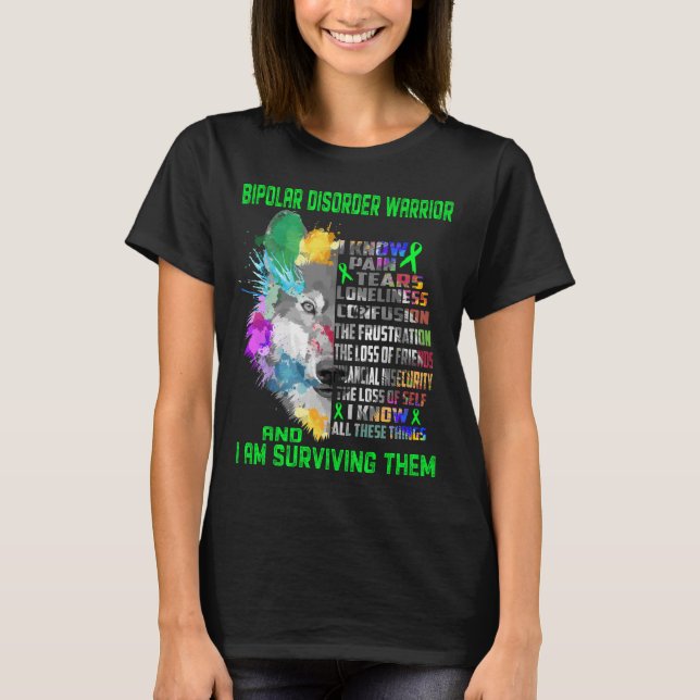 T-shirt Bipolar Disorder Awareness Ribbon Support Gifts (Devant)