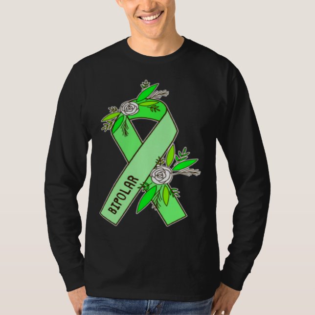 T-shirt Bipolar Ribbon Pocket  Bipolar Disorder Awareness (Devant)