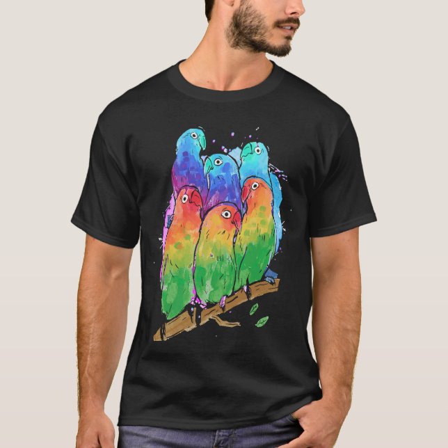 T-shirt Bird Flock Birding for Parrot (Devant)