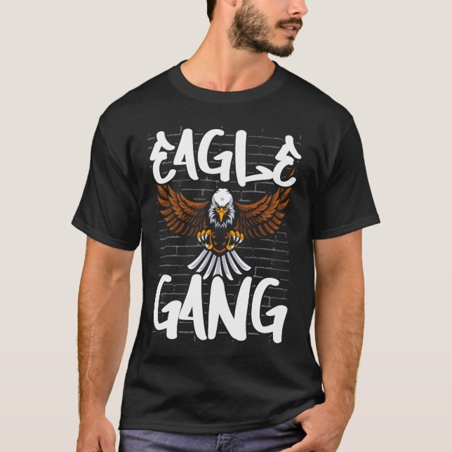 T-shirt Bird  Flying Animal Ornithology Eagle Gang (Devant)